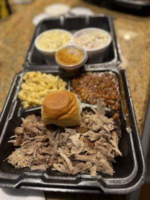 Pulled pork platter and all the extras!!!