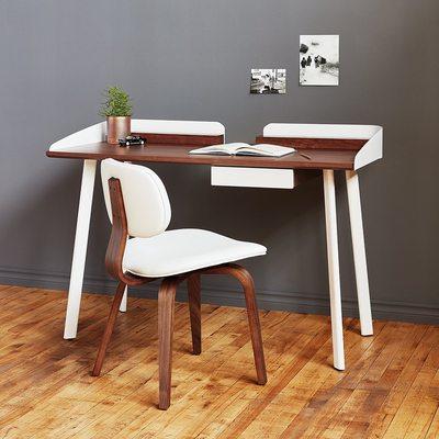 The Gander Desk is a compact, minimalist design that offers a stylish and functional spot to get work done and store essential items.