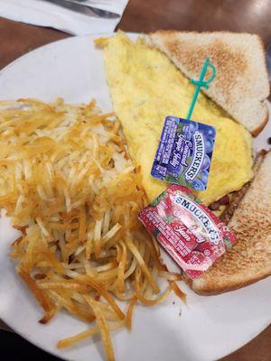 Denver omelet without peppers.