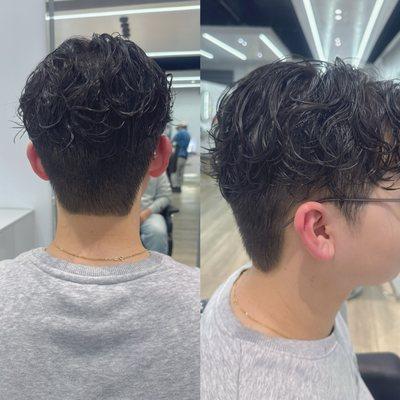 Men's perm haircut by Manny