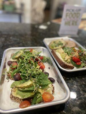 Avocado toast with buckwheat bread