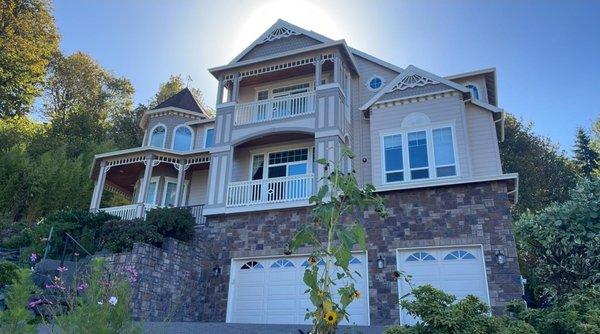 Finalized exterior paint job for this custom home.