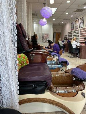 Inside of nail salon