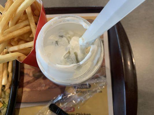 pickle in a McFlurry. Not good. Do not attempt. Save yourself.