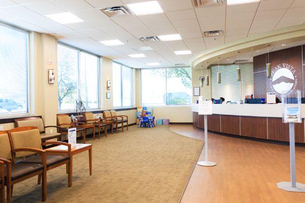 The front desk area of the Health Center at Jet Wing.