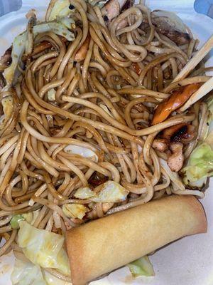 Chicken Yakisoba (egg roll not included)