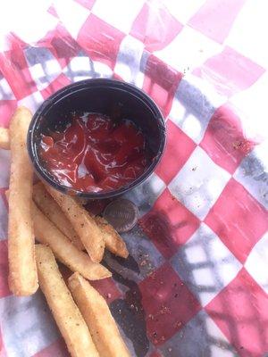 There was a old penny in my food. The music was so good. But not worth the rusty penny.