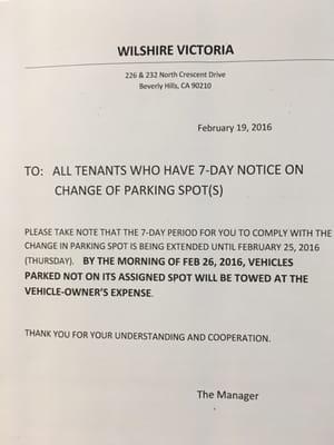 Suddenly we all have to change spots.