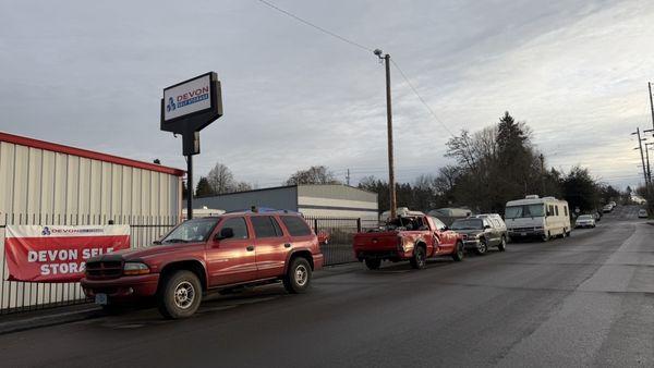 6 unregistered, homeless people's vehicles lining our neighborhood and making the storage place their own little community