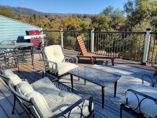 The beautiful, large deck.