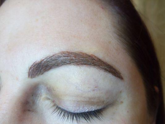 after microblading and shadow