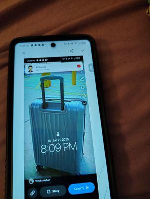 This is my missing suitcase lost by Greyhound on June 23, 2025