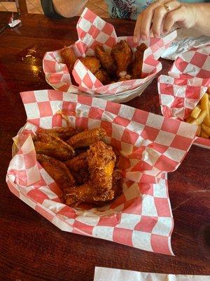 WINGS!! Zesty Orange(top) and Hotlanta Peach