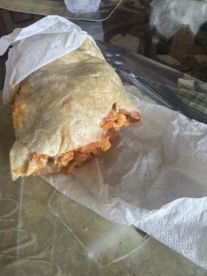 Chopped my Chilaquiles burrito in half and both pieces had a strand of Hair in it ...... my first time here at this restaurant.