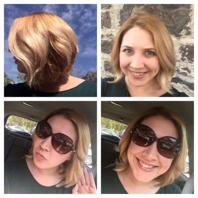 Taryn was amazing! I love how she colored, cut and styled it! It's so light and fun! And it makes me feel amazing! Thank girl!