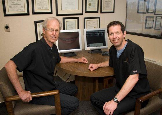 Dr. Erick Anderson with his experience dentist father Dr. Richard Anderson at their Colorado Springs dental office