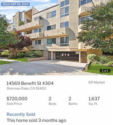 Represented buyer in Sherman Oaks, CA.