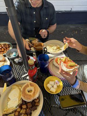 Loaded avocado toast.