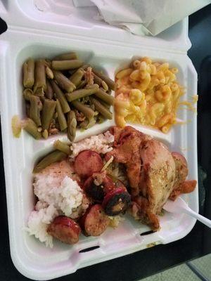 Thursday lunch special, chicken and sausage gumbo and sides. $10