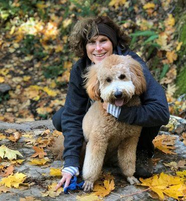 Doc Wendy with her canine companion, Leo.