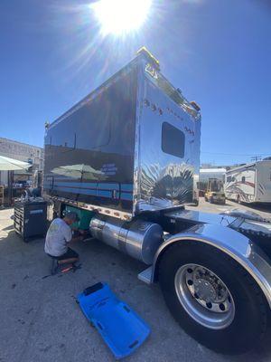 Yes, we even work on Semi Trucks.