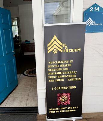We specialize in culturally competent Therapy for Military, Veterans, First Responders and their families.