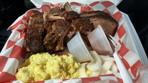 Brisket, Ribs, and Tater Salad