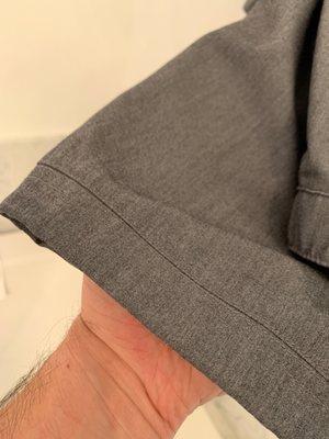 They did a nice job with the hem, keeping the original trim.