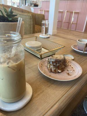 Cinnamon roll and pumpkin spice latte!