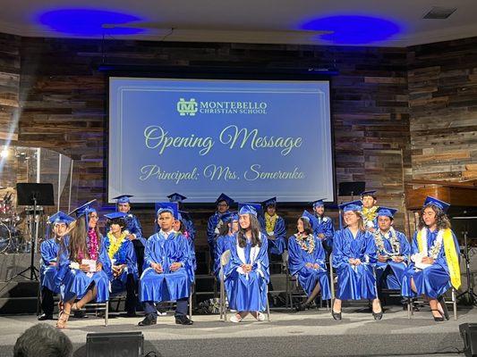 8th grade graduating class 2021-2022 Ceremony in chapel