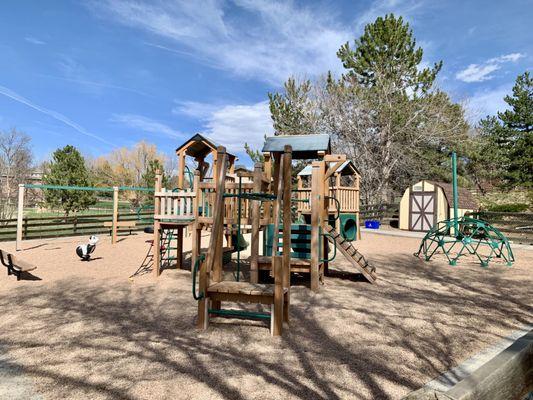 W.H.E.E. has a state of the art playground with swings, a jungle gym, two climbing structures, a tire swing and a large covered sandbox.