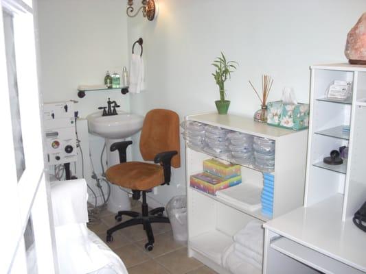 Just one of the service rooms for colon hydrotherapy