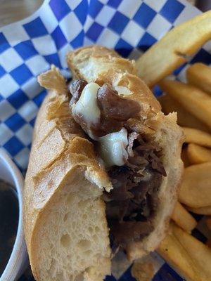 Pretty thin, but it was okay. I am a fry freak, but Nope. One bite and spit it into my napkin. Tasted like fish. Really.