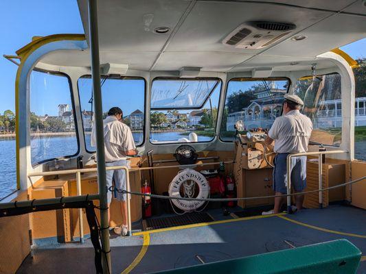 Aboard the Friendship IV boat from Disney's BoardWalk dock to the International Gateway dock at EPCOT.