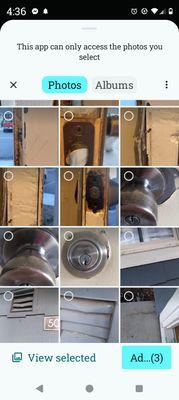 damage to my door when i changed my locks after unauthorized entry by maintenance.