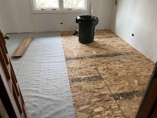 Installing floor