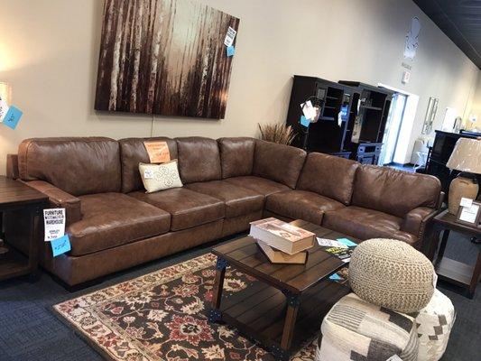 Beautiful supple, leather sectional for under $2000! Thanks for the great deal!
