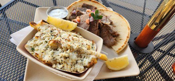 Gyro Plate and Feta Fries