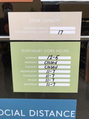 June/July 2020 Hours