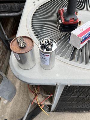 AC CONDENCER CAPACITOR REPLACEMENT.