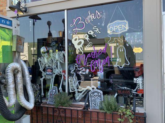 Spooky display at the bookstore