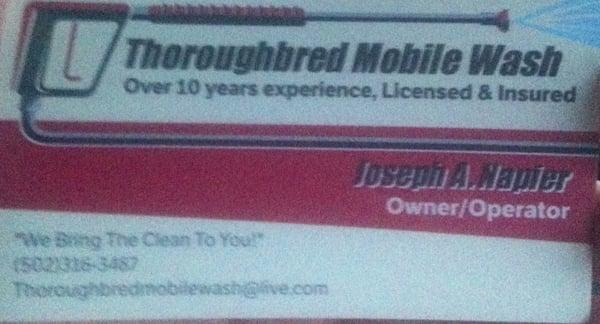 Thoroughbred Mobile Wash