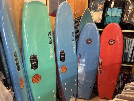 Soft top surfboards at Catch A Wave Surfshop
