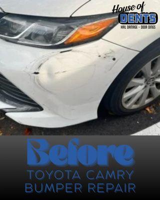 Camry Bumper Repair: Before