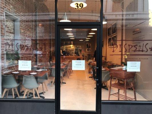 You can see all the cute tables inside