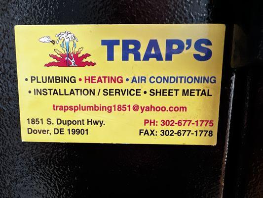 Trap's Plumbing, Heating, Air Conditioning, Sheet Metal