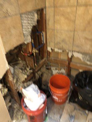 We had a leak dripping from the shower