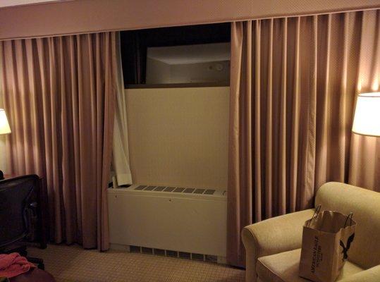 Awesome view....  of a wall.