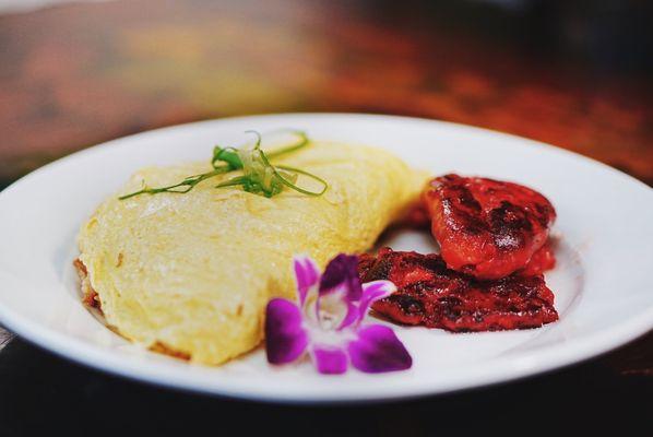 Adobo Fried Rice Omelette with Longanisawith