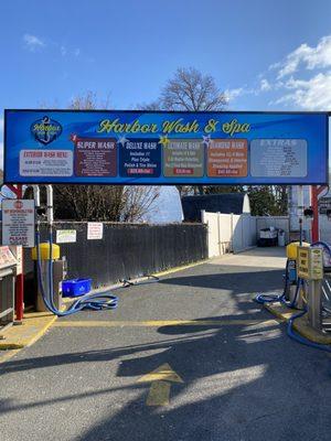 New updated car wash service menu. Design done inhouse.